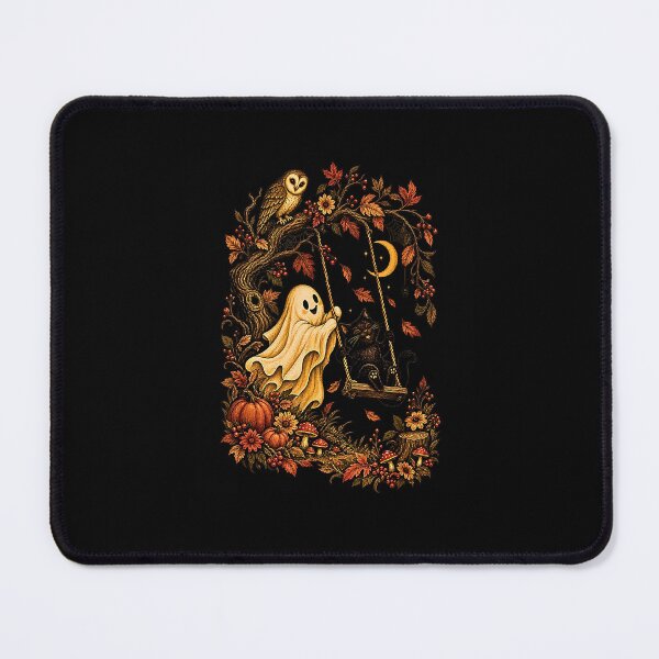Item preview, Cute Halloween Ghost Black Cat Pumpkin Patchwork designed and sold by Rahamkshop.