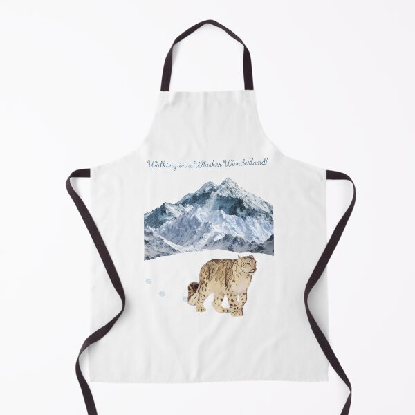 Item preview, Snow Leopard Walking in a Whisker Wonderland designed and sold by MYCatStuff.