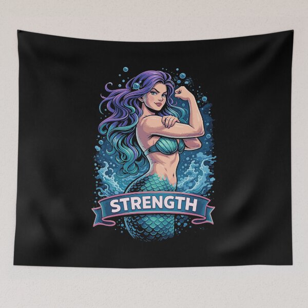 Item preview, Strong Mermaid Shows Off Biceps: Strength Mermaid designed and sold by Pineapple-Tree.