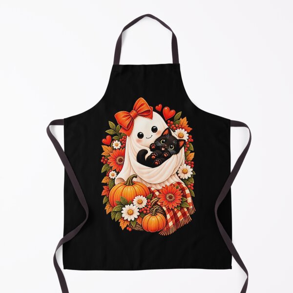 Item preview, Cute Halloween Ghost Black Cat Pumpkin Patchwork designed and sold by Rahamkshop.
