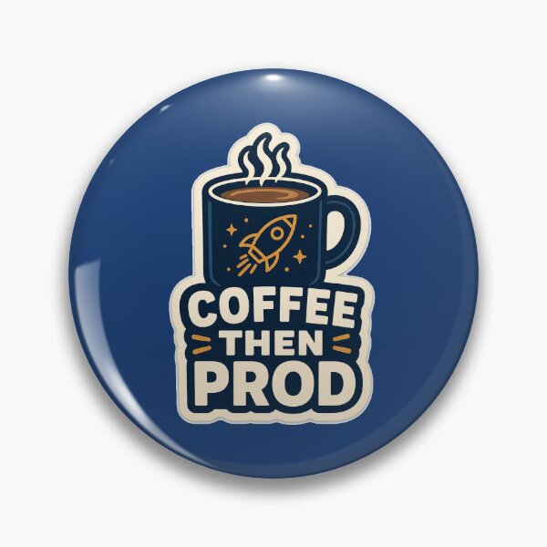 Item preview, Coffee Then Prod Deploy Laptop Sticker designed and sold by Power Designs.