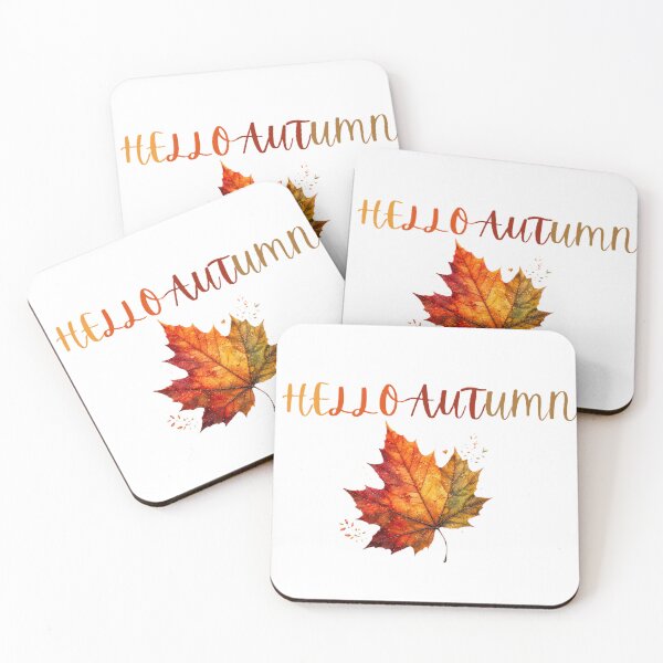 Item preview, HELLO AUTUMN WITH AUTUMN LEAF GRAPHICS FOR FALL SEASON. designed and sold by ZANU creativity.