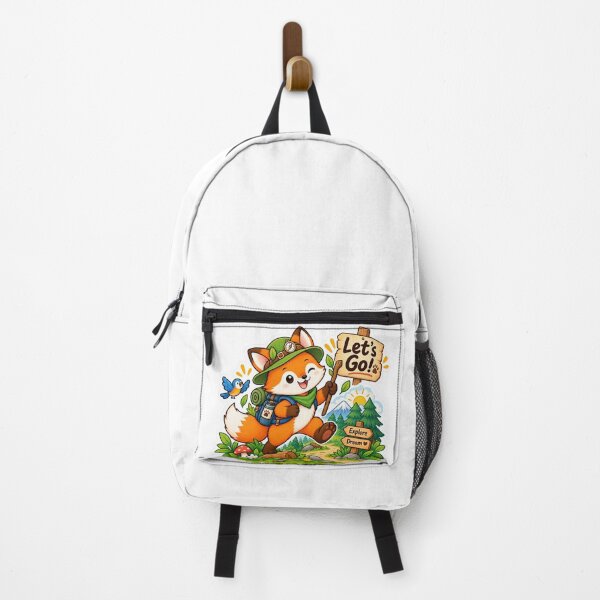 Item preview, Let’s Go! Cute Fox Adventure Sticker designed and sold by MohamedAbozaid1.
