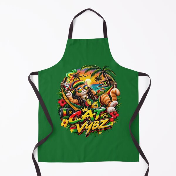Item preview, Cool Rastafarian Rasta Cat in Hammock - Cat Vybz designed and sold by digitalbob60.