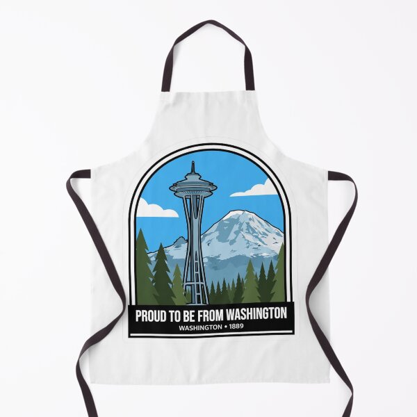 Item preview, Proud To Be From Washington Seattle Space Needle Mount Rainier Badge designed and sold by Tininai.