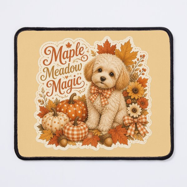 Item preview, Maltipoo-Maple-Meadow-Autumn-Sticker designed and sold by Benjipawprints.