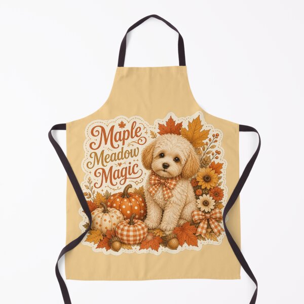 Item preview, Maltipoo-Maple-Meadow-Autumn-Sticker designed and sold by Benjipawprints.