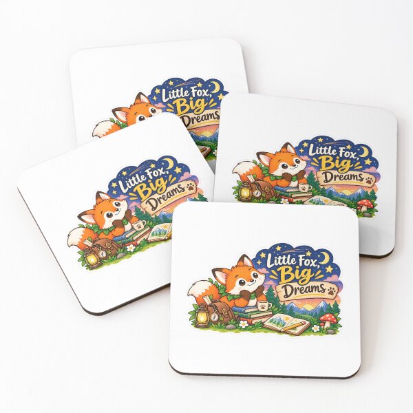 Item preview, Little Fox, Big Dreams Cute Woodland Sticker designed and sold by MohamedAbozaid1.