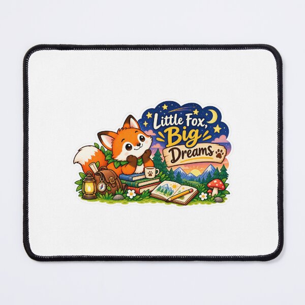 Item preview, Little Fox, Big Dreams Cute Woodland Sticker designed and sold by MohamedAbozaid1.
