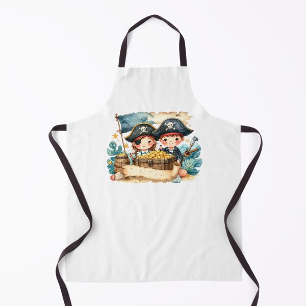 Item preview, Cute Watercolor Pirate Kids Treasure Chest Banner designed and sold by BetweenForms.