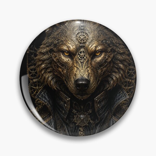 Item preview, The Brass Wolf – King of the Clockwork Wild designed and sold by NightshadeWolfs.