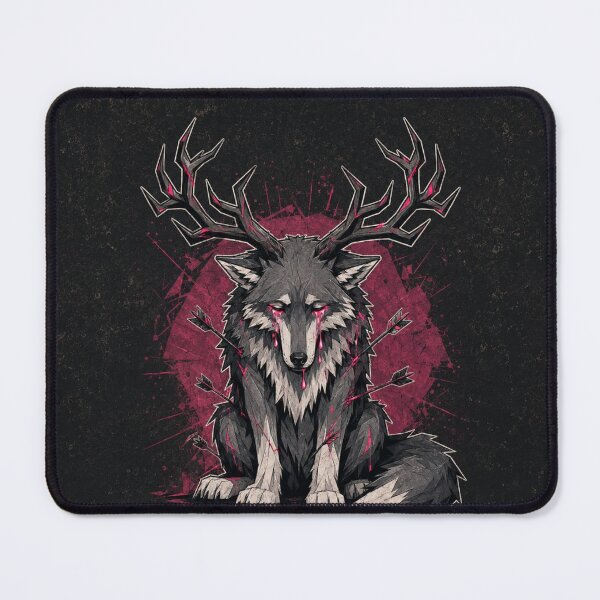 Item preview, Wounded Antler Wolf Dark Gothic Art designed and sold by Pure Craft.