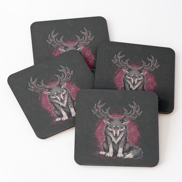 Item preview, Wounded Antler Wolf Dark Gothic Art designed and sold by Pure Craft.