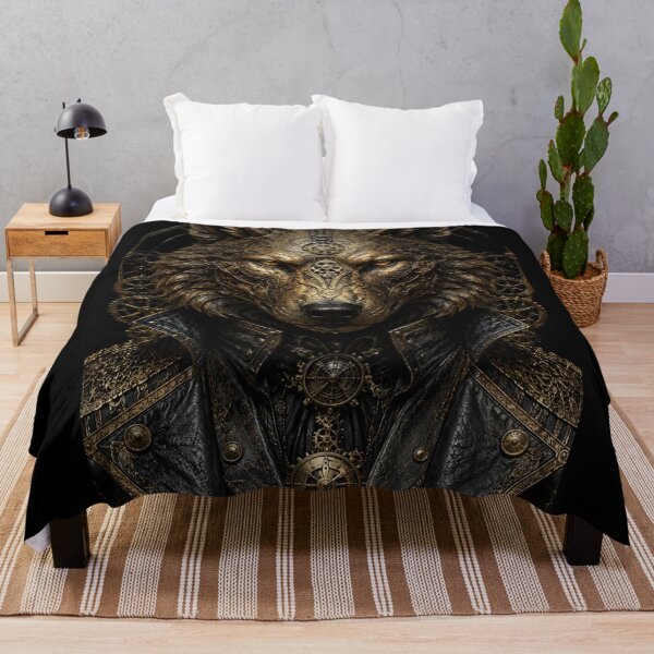 Item preview, The Brass Wolf – King of the Clockwork Wild designed and sold by NightshadeWolfs.