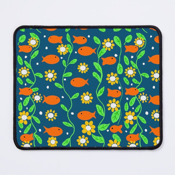 Item preview, Colorful Fish and Flowers Pattern designed and sold by Elaine M Hayward .