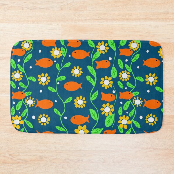 Item preview, Colorful Fish and Flowers Pattern designed and sold by Elaine M Hayward .