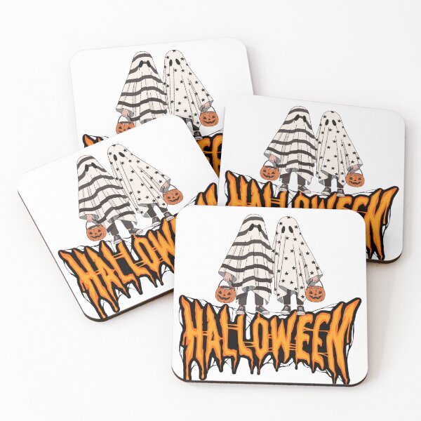 Item preview, Cute Ghosts in Costume with Pumpkins Halloween Illustration designed and sold by BigDigital.