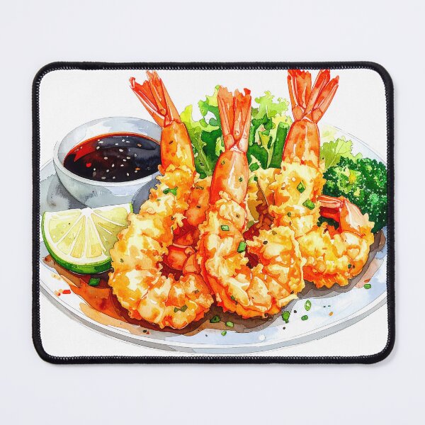 Item preview, Japanese Crispy Shrimp Tempura Watercolor designed and sold by BetweenForms.
