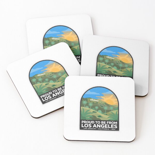 Item preview, Proud To Be From Los Angeles Hollywood Sign Palm Tree Vintage Badge designed and sold by Tininai.