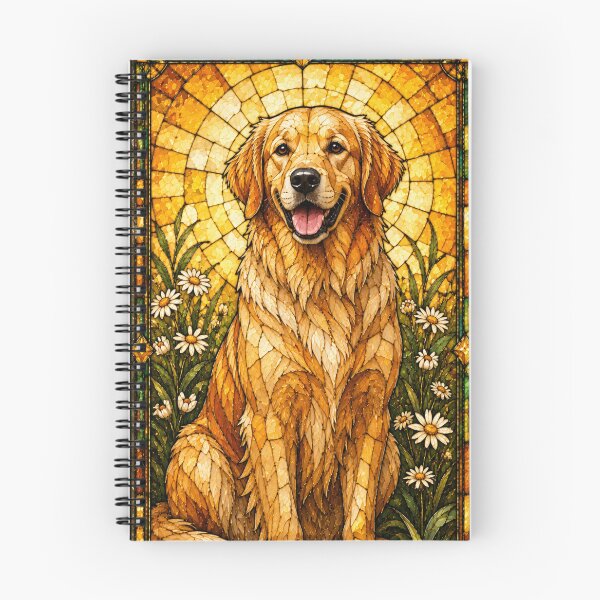 Item preview, Stained Glass Golden Retriever Dog Art Design designed and sold by Creativveworrld03.
