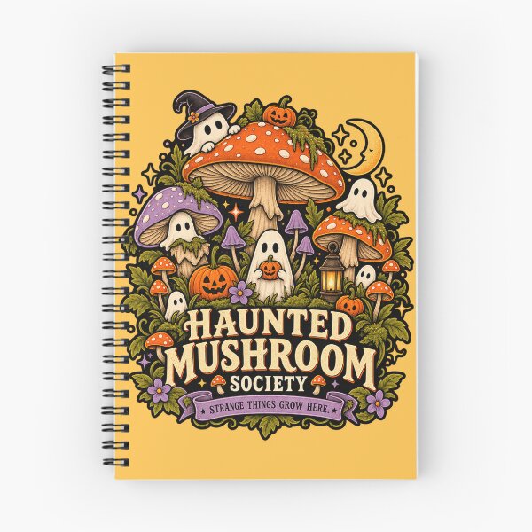 Item preview, Haunted Mushroom Society | Spooky Goblincore Halloween Mushroom Art designed and sold by DmaarGroup.