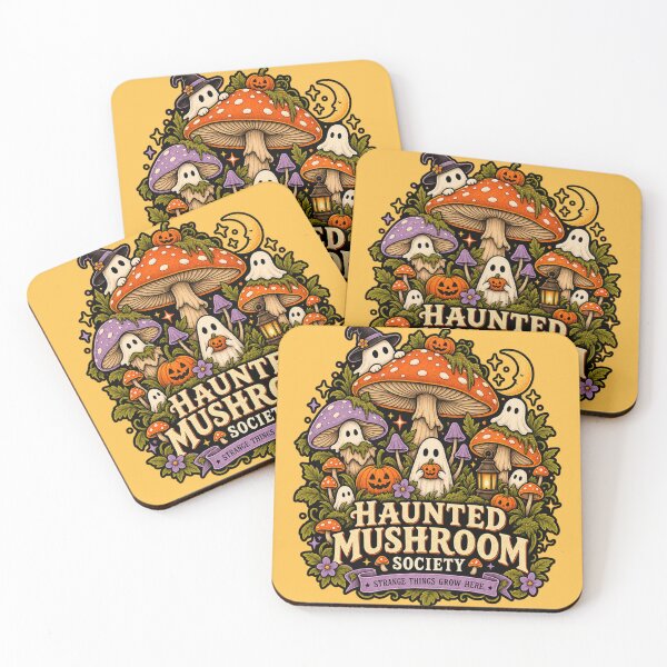 Item preview, Haunted Mushroom Society | Spooky Goblincore Halloween Mushroom Art designed and sold by DmaarGroup.