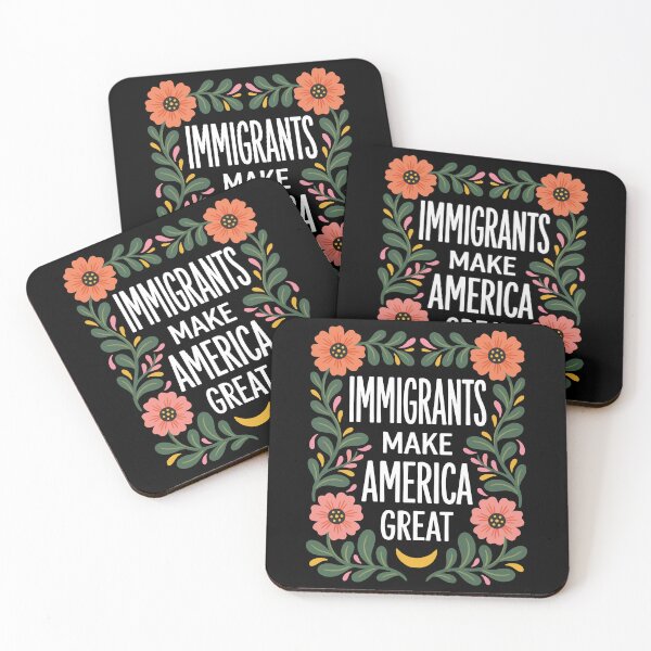 Item preview, Immigrants Make America Great Floral Pro Immigration Social Justice designed and sold by IsDesignHub.