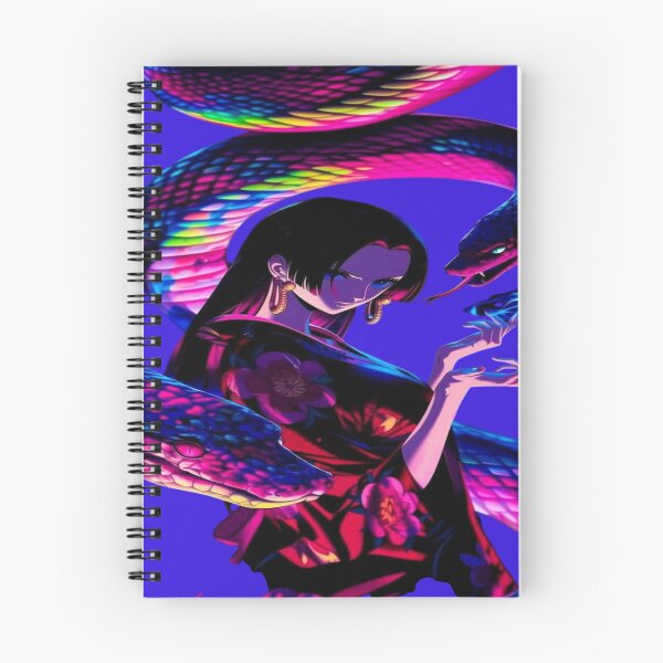 Item preview, The Mistress of Luminous Serpents, Woman with Neon Rainbow Serpents - Psychedelic Anime Art with Fluorescent Colors designed and sold by RAYBIL.