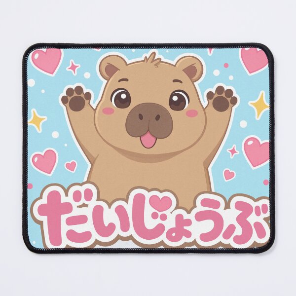 Item preview, Chibi Capybara Japanese 'it's okay' design cute kawaii designed and sold by Vintage Designs +.