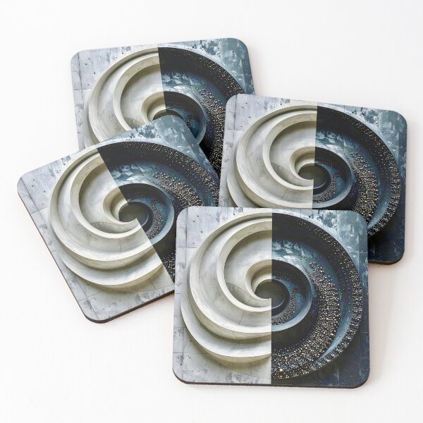 Item preview, Symmetrical Spiral Design in Gray Stone designed and sold by Vicky Brago-Mitchell®.