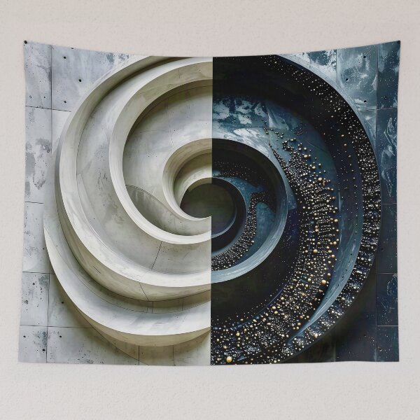 Item preview, Symmetrical Spiral Design in Gray Stone designed and sold by Vicky Brago-Mitchell®.