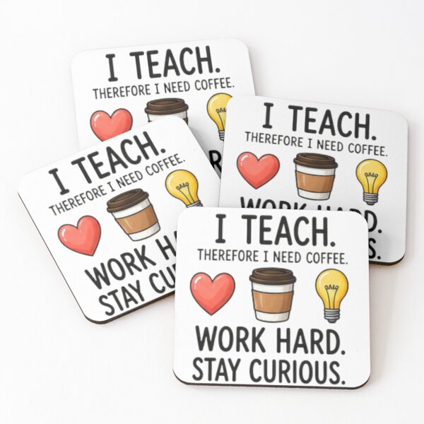 Item preview, I Teach Therefore I Need Coffee — Funny Teacher Coffee Gift designed and sold by Tipsy24.