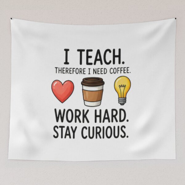 Item preview, I Teach Therefore I Need Coffee — Funny Teacher Coffee Gift designed and sold by Tipsy24.