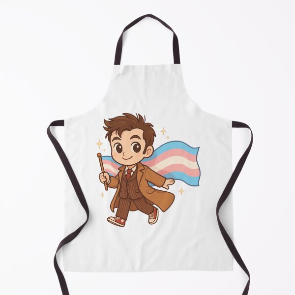 Item preview, Tenth Doctor With Trans Pride Banner – Doctor Who Fan Art Tee | Perfect Gift For You And Friends designed and sold by camerynreaves.