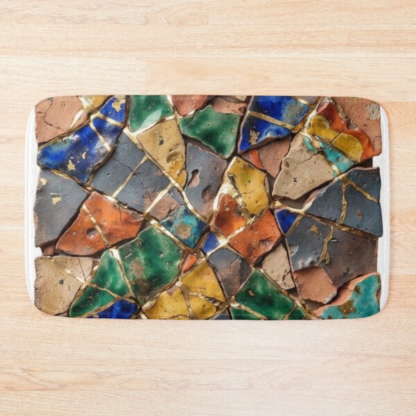 Item preview, Kintsugi Tiles Pattern Art - Gold Seam Japanese Print designed and sold by Purrfecta.