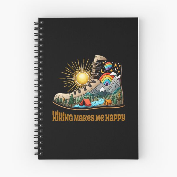Artikelvorschau, Hiking Make Me Happy, Hiking Boots Guide  Gifts for Nature Lover entworfen und verkauft von MalwasBasket.