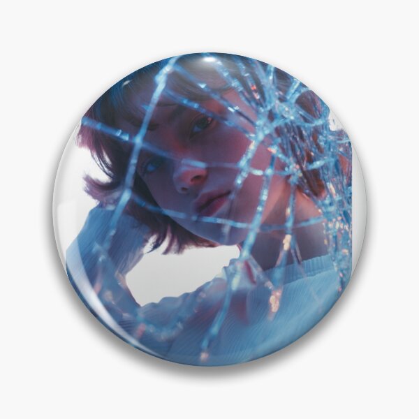 Item preview, Glowing Blue Shattered Glass Shattered Glass Cyberpunk Portrait  designed and sold by LC&LCPlatform.