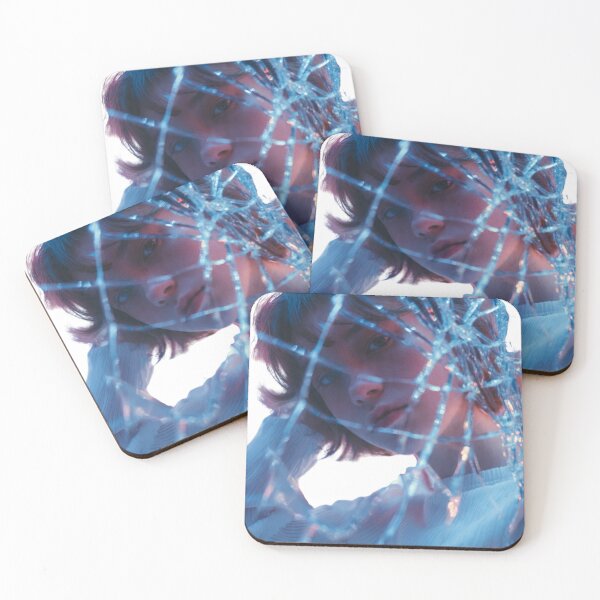 Item preview, Glowing Blue Shattered Glass Shattered Glass Cyberpunk Portrait  designed and sold by LC&LCPlatform.