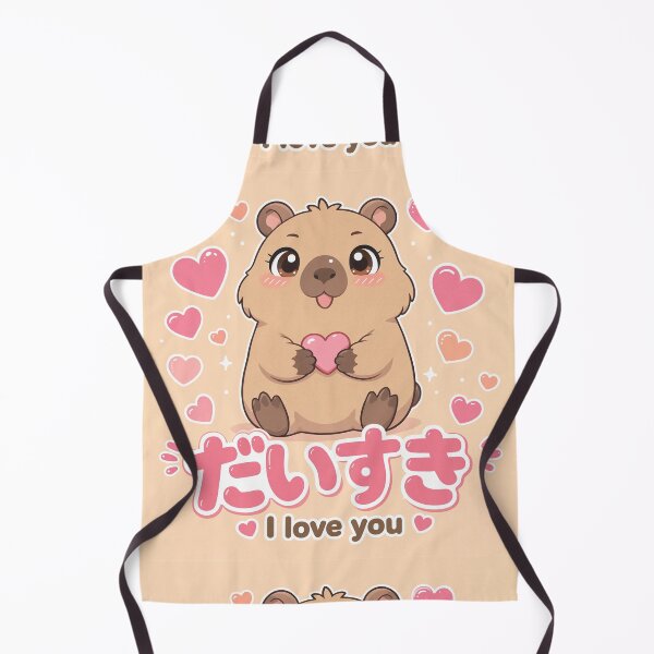 Item preview, Chibi Capybara Japanese 'I love you' design cute kawaii designed and sold by Vintage Designs +.