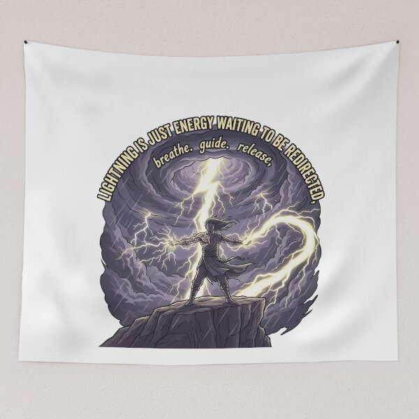 Item preview, Lightning Redirect Storm Warrior Eastern Elemental Fantasy designed and sold by LunaMarkos.