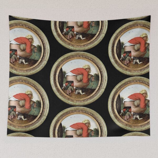 Item preview, Man with the Moneybag and Flatterers - Pieter Brueghel the Younger designed and sold by themasters.