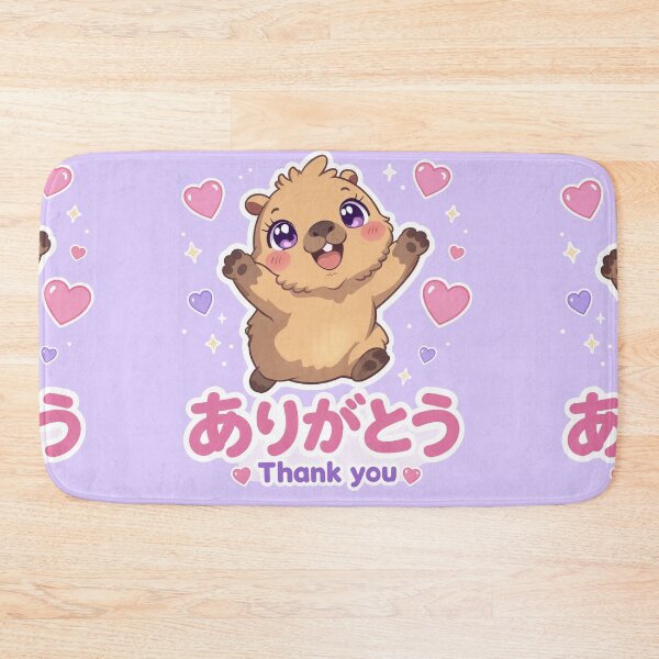 Item preview,  Chibi Capybara Japanese 'thank you' design cute kawaii designed and sold by Vintage Designs +.