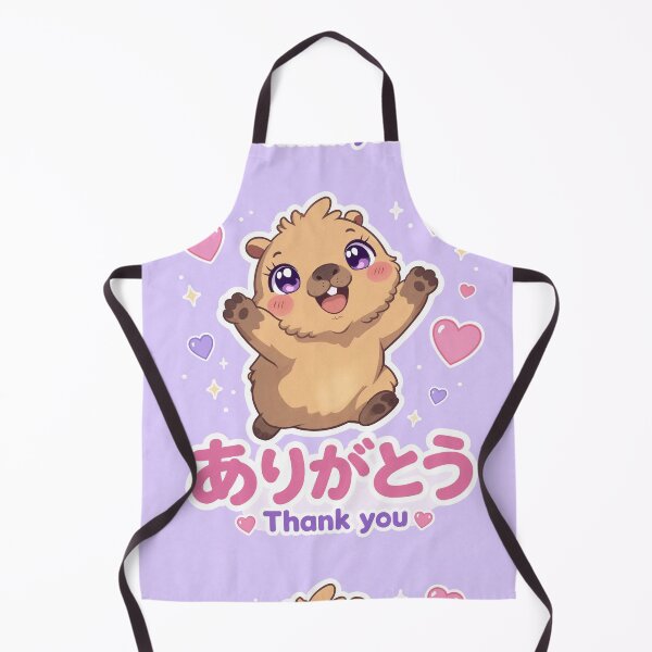 Item preview,  Chibi Capybara Japanese 'thank you' design cute kawaii designed and sold by Vintage Designs +.