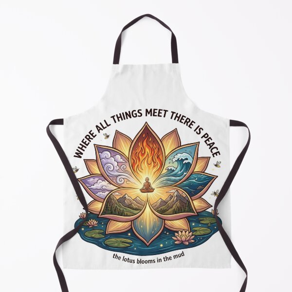 Artikelvorschau, Lotus-Erleuchtung, Vier Elemente, Frieden, Östliche spirituelle Kunst entworfen und verkauft von LunaMarkos.