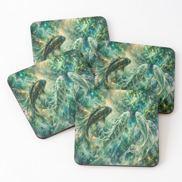 Item preview, Emerald Forest - Celestial Drift Koi designed and sold by PrettyCrypt.