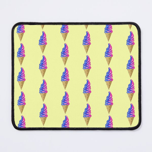 Item preview, Blue And Pink Ice Cream Swirl With yellow Background designed and sold by missmann.