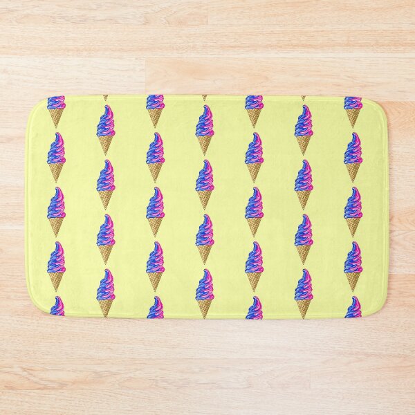 Item preview, Blue And Pink Ice Cream Swirl With yellow Background designed and sold by missmann.
