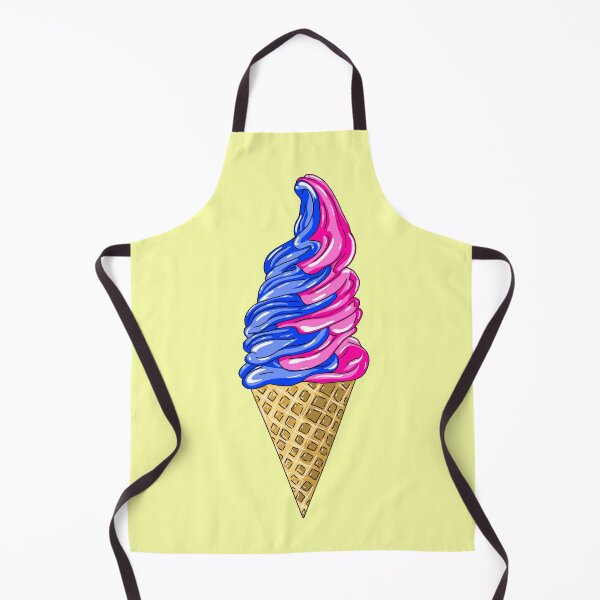 Item preview, Blue And Pink Ice Cream Swirl With yellow Background designed and sold by missmann.