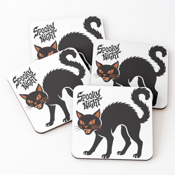 Item preview, Angry Black Cat Spooky Night Halloween Illustration designed and sold by BigDigital.