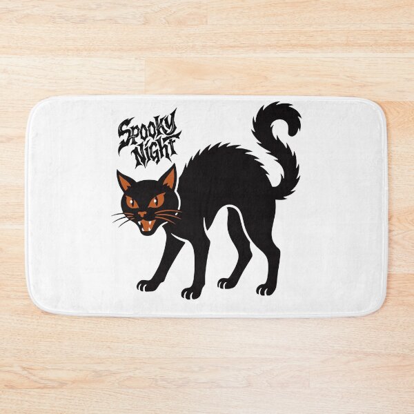 Item preview, Angry Black Cat Spooky Night Halloween Illustration designed and sold by BigDigital.